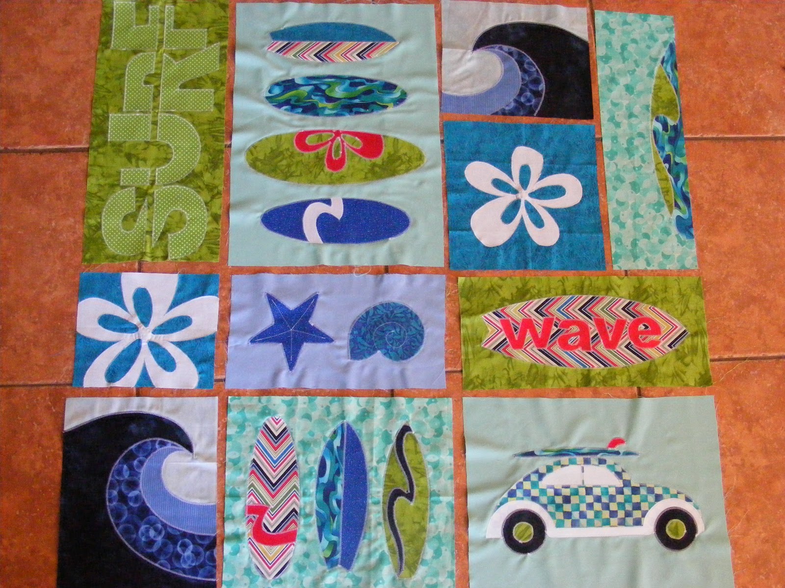 gemini stitches WIP Wednesday Surf Quilt