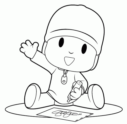 Caderno De Desenho- Pocoyo Menino