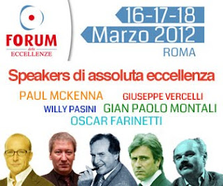 Forum delle Eccellenze 2012: comunicazione di servizio
