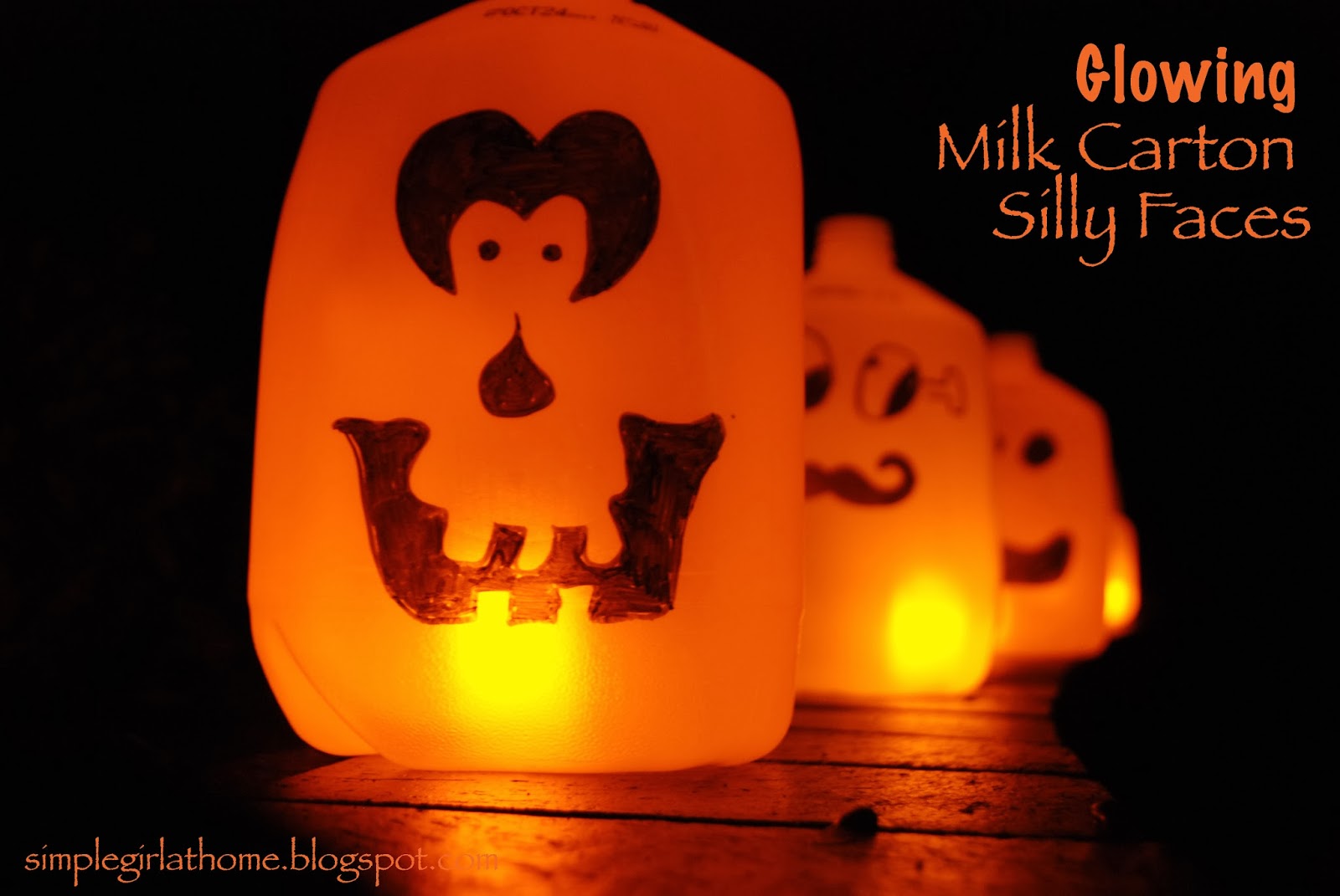 Glowing Milk Carton Silly Faces