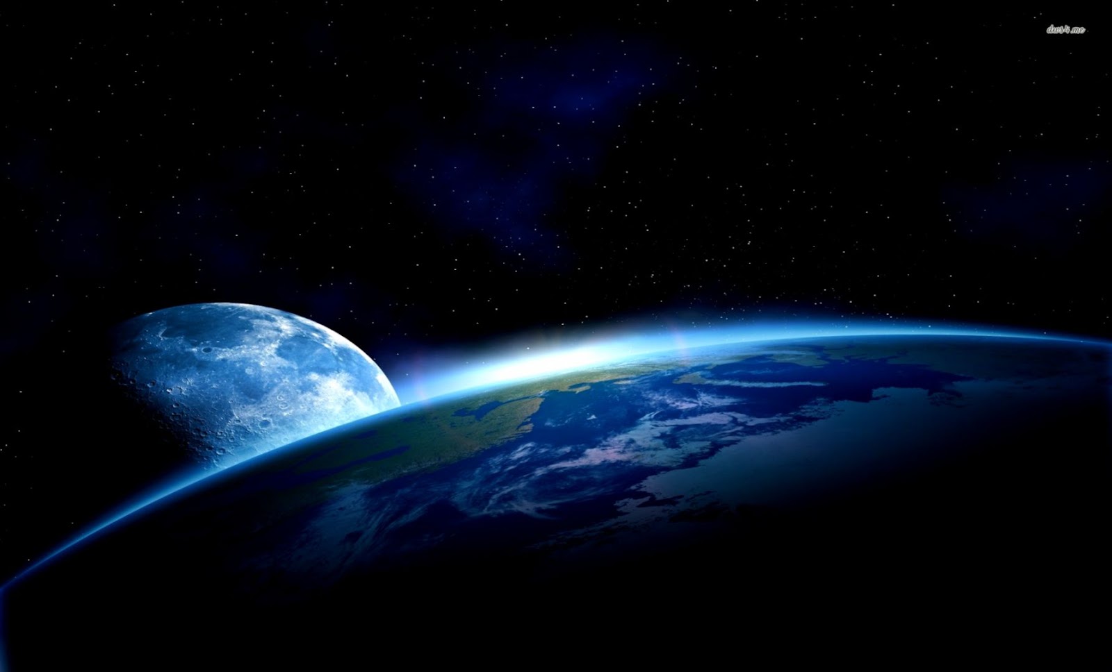 Earth and Moon From Space Earth and Moon From Space