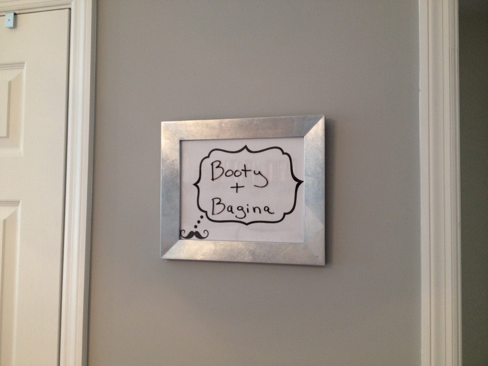 I like beer and babies. Winning at Pinning Framed Dry Erase Quote Board