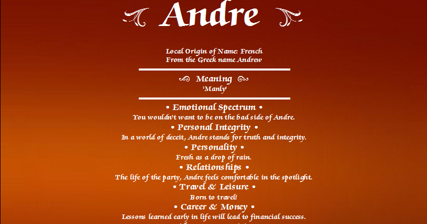 Andre Meaning of Name