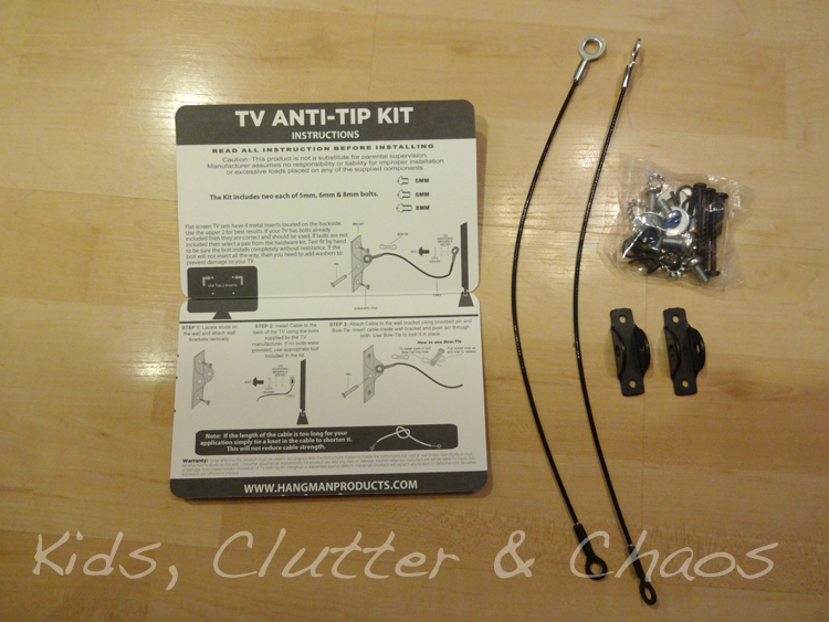 Kids, Clutter and Chaos Hangman Store Anti Tip Furniture & TV Kit Review