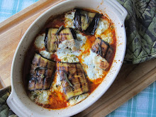 Grilled Eggplant Rolled with Fresh Ricotta Mozzarella and Sage