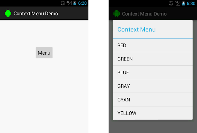 Android Get Context android context menu exle tutorialsbuzz Android Get Context android context menu exle tutorialsbuzz