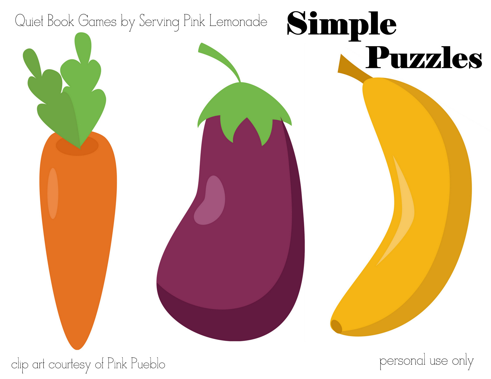 Serving Pink Lemonade Quiet Book Games Part 2 Simple Puzzles (Free