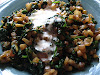 Wilted Spinach with Pine Nuts and Lemon-Yogurt Dressing