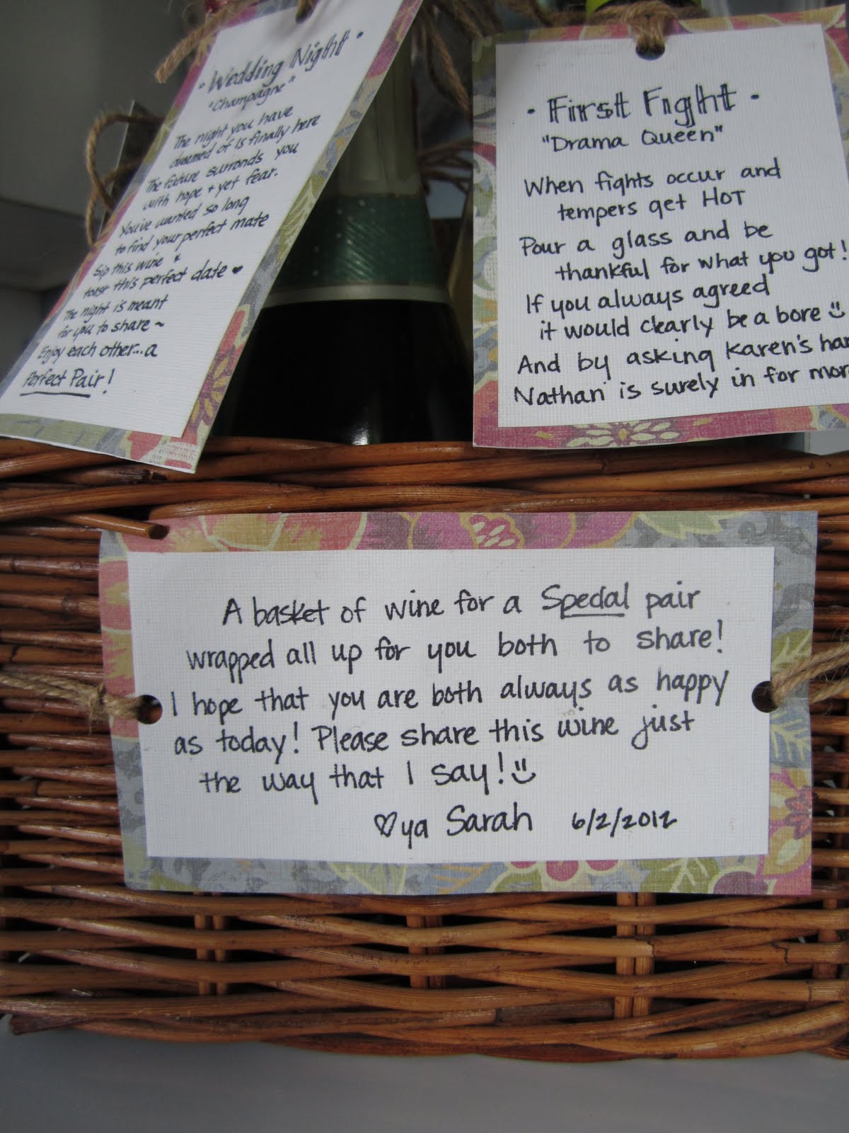 Rural Life Story Milestone Wine Basket