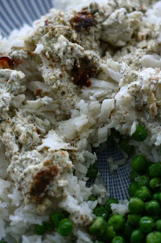 cher stuff baked cod with dill sauce