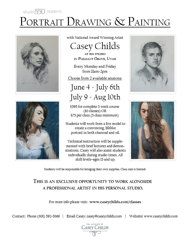 inside the artists studio portraits flyer
