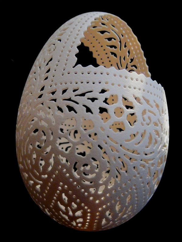 Hand Carved Eggshell Sculptures Spicytec