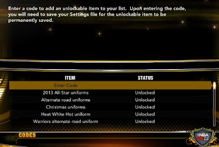 NBA 2K13 Unlock All Jerseys / Uniforms - PC, XBOX 360, PS3