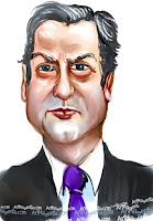 David Cameron is a caricature by Artmagenta