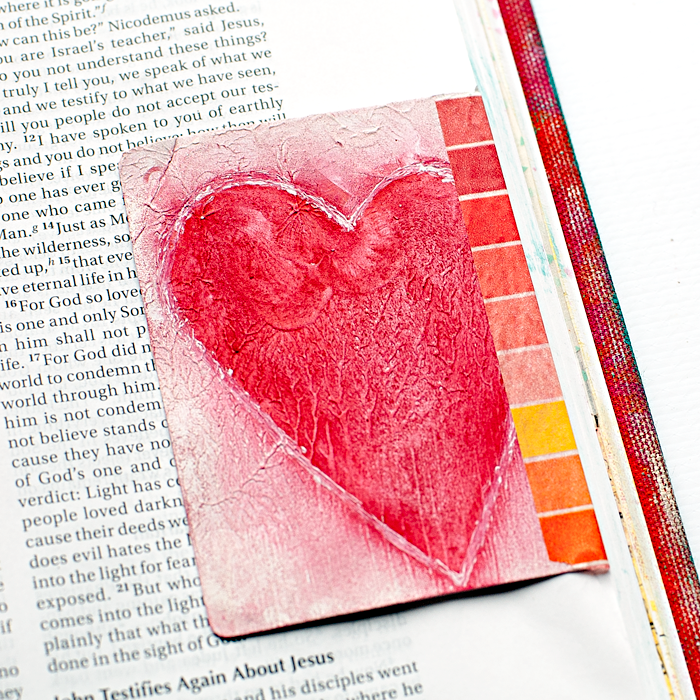 Heather Greenwood Designs | Mixed Media Art Journaling Bible Tutorial: add ephemera that flips out!