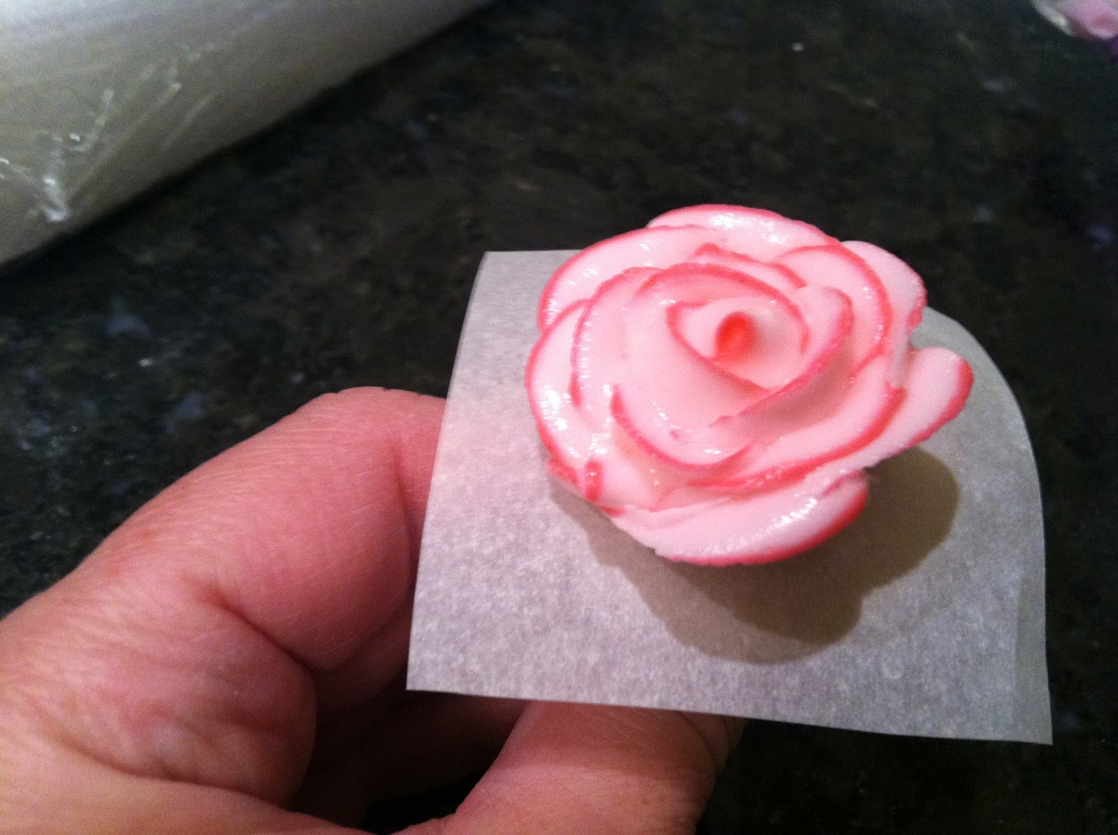 The Iced Queen Piping Roses with a Striped Edge