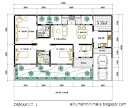 Denah Rumah 3 Kamar Tidur 1 Lantai