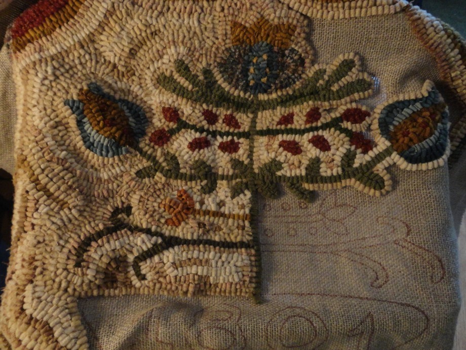 Rug Punch Patterns bird in the primitives punch needle pattern finished Rug Punch Patterns bird in the primitives punch needle pattern finished