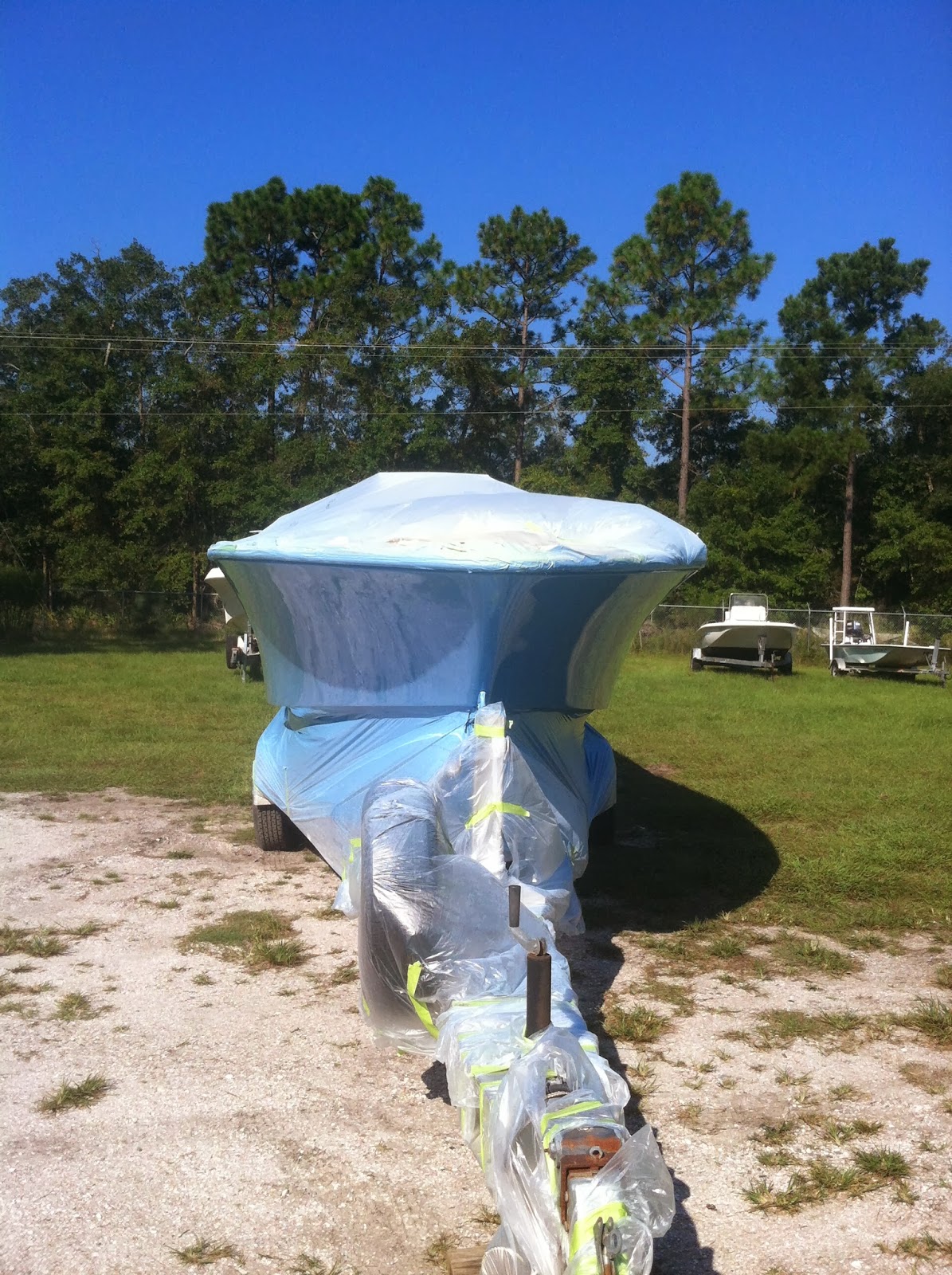 Second Chance Marine & Fiberglass Repair Conch 27 Paint Job and