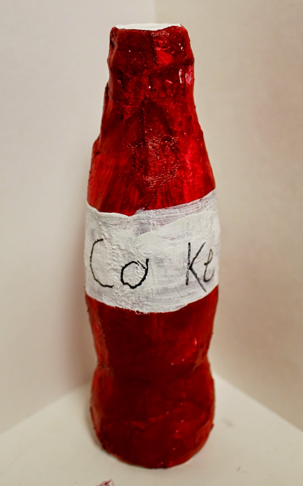Kim & Karen 2 Soul Sisters (Art Education Blog) Plaster Wrap Coke Bottles