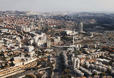 Imagem aérea de Jerusalém
