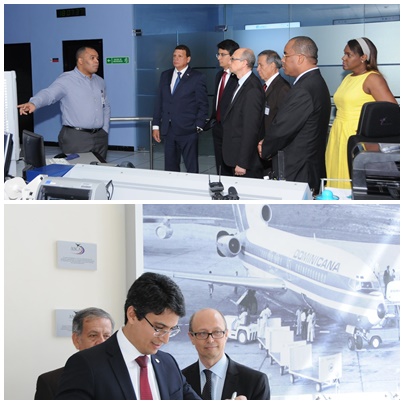 Director regional OACI y secretario de la CLAC valoran instalaciones Complejo Aeronáutico Santo Dom