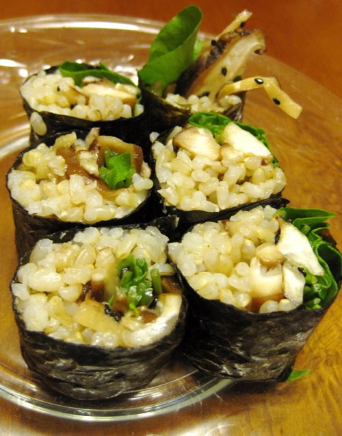 Oishikatta 美味しかった Shiitake Mushroom, Sesame & Watercress Sushi