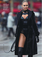 Candice Swanepoel leather bodysuit