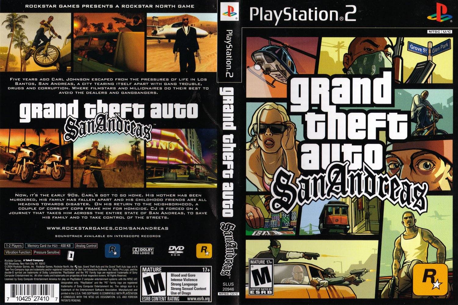 Manhas para GTA San Andreas PS2 