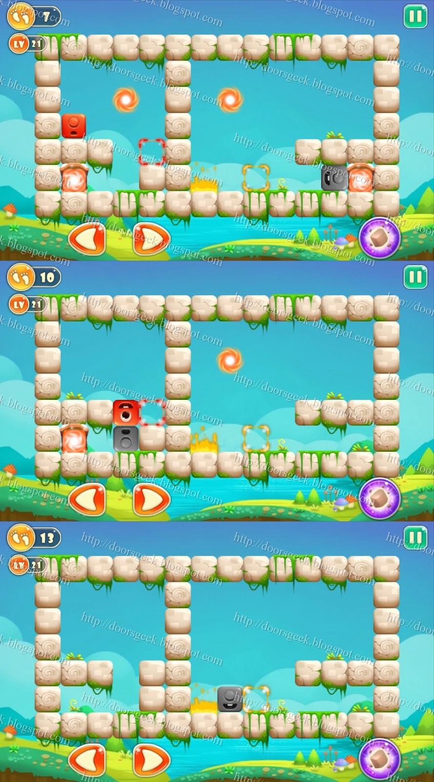 Block Mania [World 1] Level 21 Doors Geek