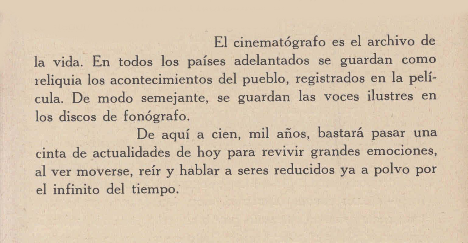 El cinematógrafo (fragmento) 1931