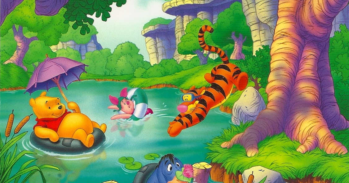 My Favorite Disney Postcards Lazy Day for Winnie the Pooh and Friends