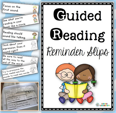Guided Reading Reminder Slips