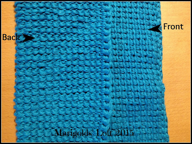 Tunisian Crochet back and front