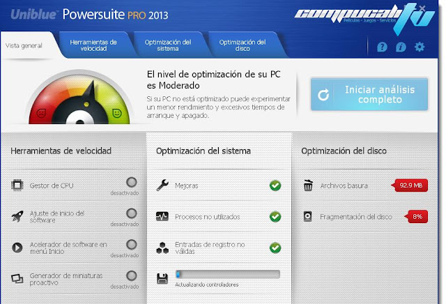 Uniblue PowerSuite Pro 2013 v4.1.4 Español Descargar 1 Link 