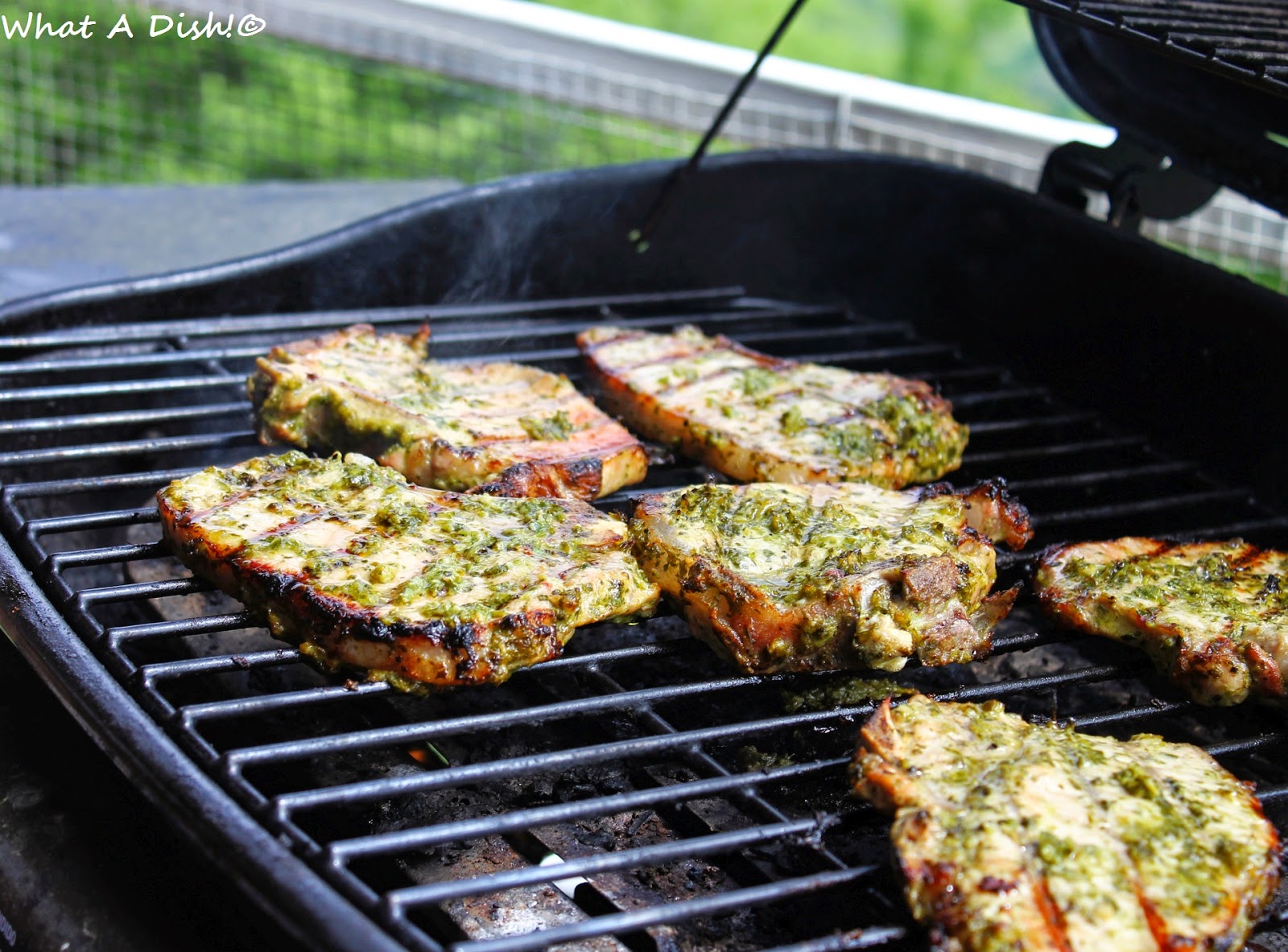 What A Dish! CilantroJalapeno Marinated Pork Chops