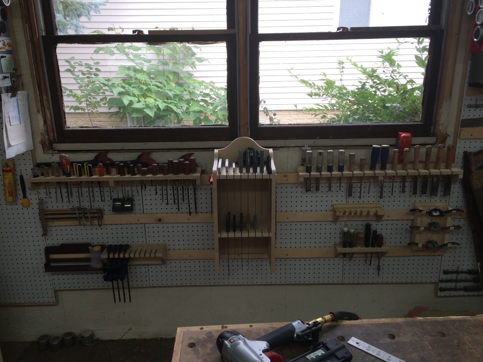 Willow Wood Shop Cleat and pegboard shop storage
