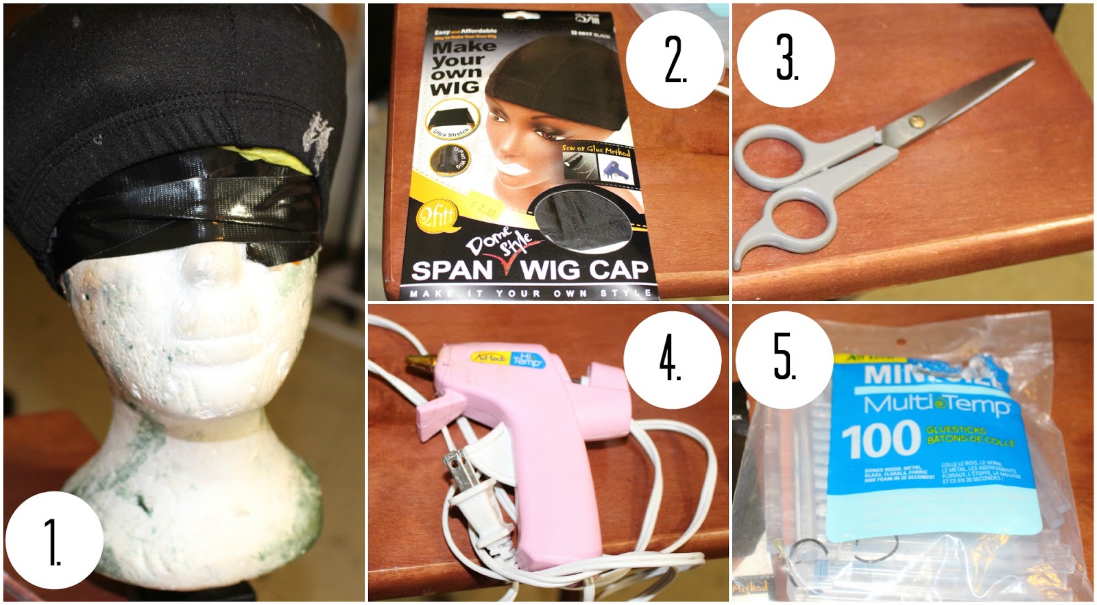 How To Make A Wig In 30 Minutes "Hot Glue Method" Chante Burkett