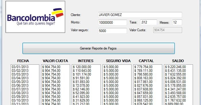 simulador creditos bancolombia