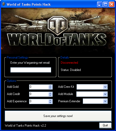 Hack wot gold World of