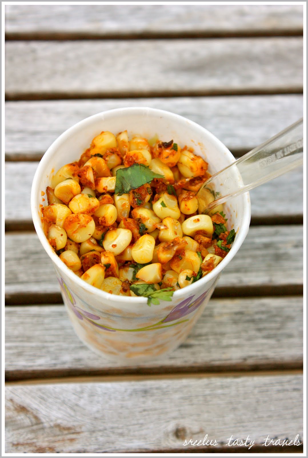 Sreelus Tasty Travels Spicy Roasted Corn with Taco Flavored Butter