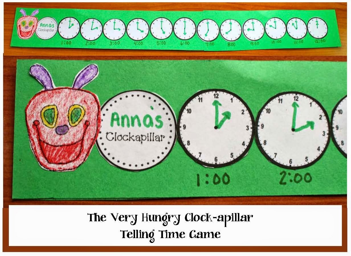 Classroom Freebies The Very Hungry Clockapillar Telling Time Game