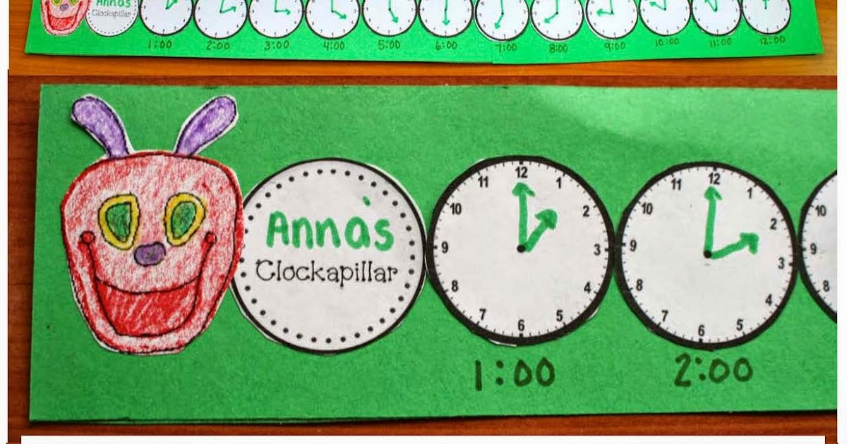 Classroom Freebies The Very Hungry Clockapillar Telling Time Game