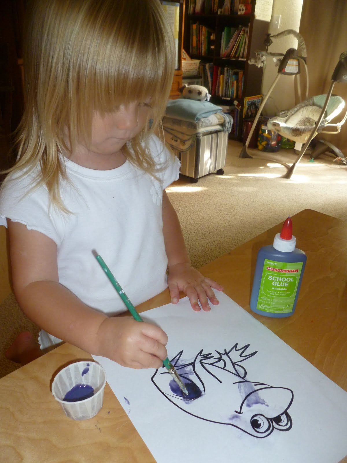 CHANGING GLUE TO FUN COLORED GLUE PAINT! Mama to 6 Blessings