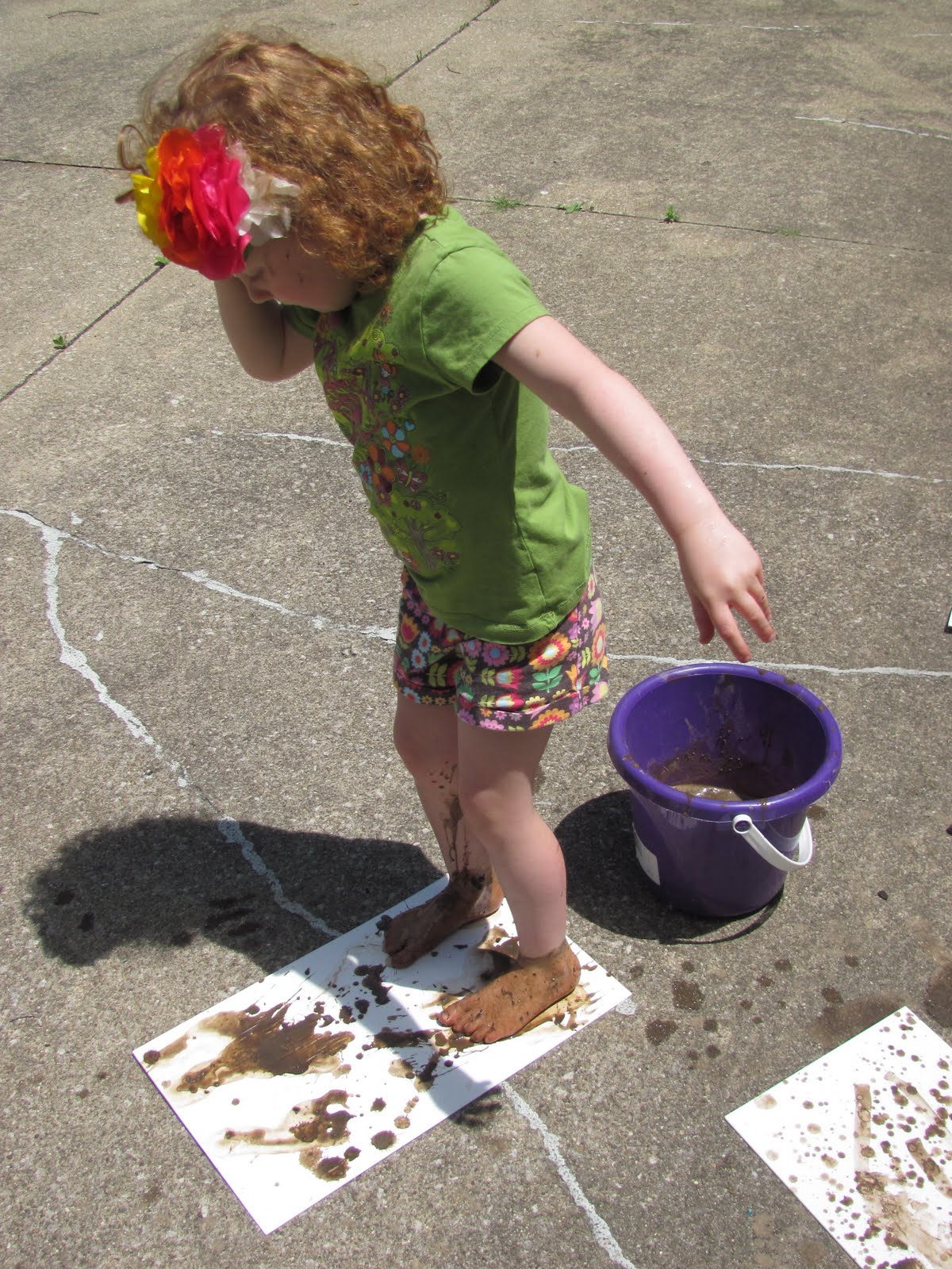 The Chocolate Muffin Tree Mud Painting for International Mud Day!!!
