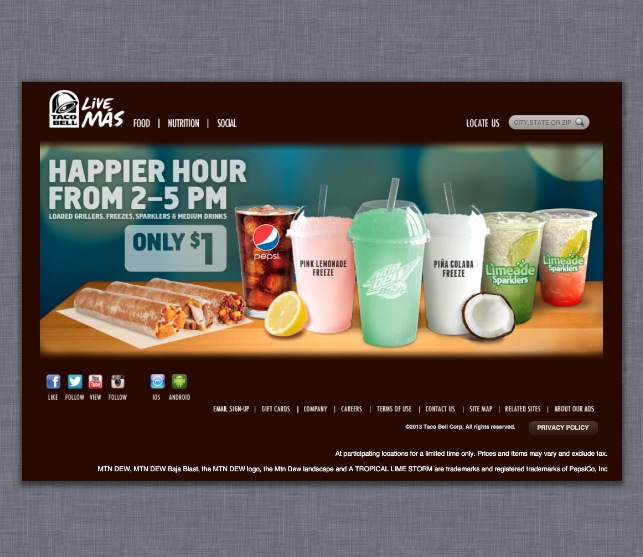 Free Is My Life Deal Taco Bell 1 Happy Hour From 2 5pm Daily For A Limited Time