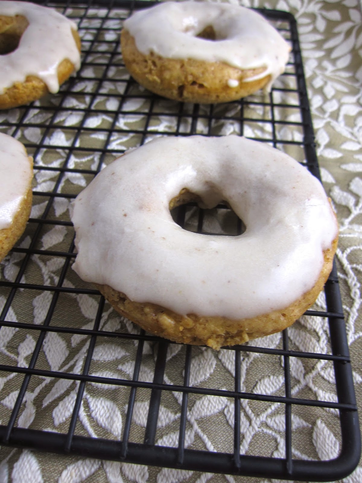 Brown Butter Baked Apple Doughnuts with Brown Butter Icing