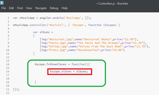Using Data Collections in AngularJS 5
