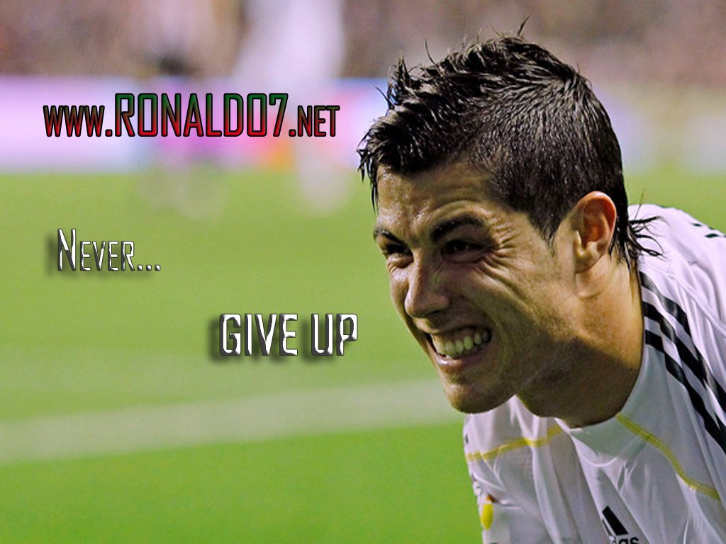 Cristiano Ronaldo - Never Give Up Wallpaper | Take Wallpaper