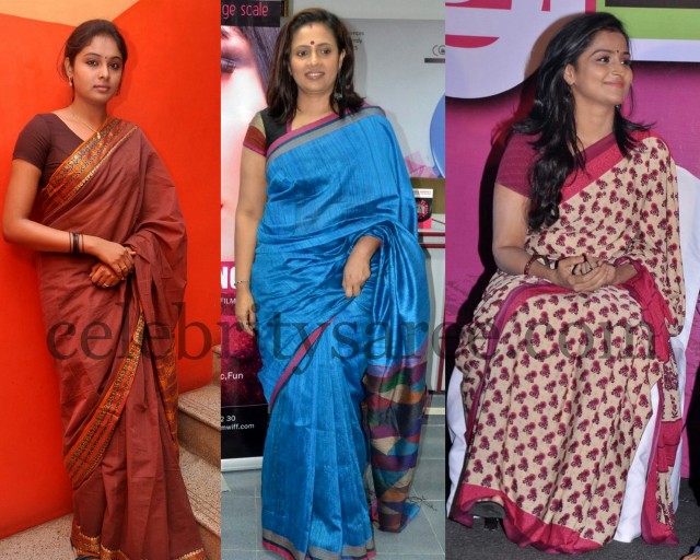 Actresses in Handloom Sarees
